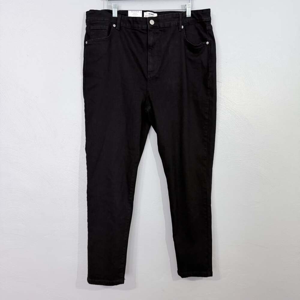 Cotton On High Rise Skinny Jean Size 16 Black Denim